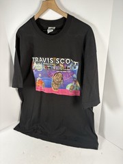 Travis Scott Astroworld Wish You Were Here Graphic T Shirt Black 2XL Rap Tee