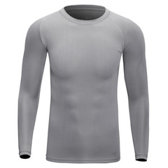 Men Thin Long Sleeve Underwear Johns Winter Sport Basic Crew Tops Shirt No Plush