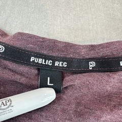 Public Rec T-Shirt Mens L Red Short Sleeve Crewneck