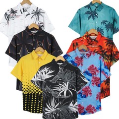 Hawaiian Shirt for Men Funky Casual Button Down Shortsleeve Beach Relaxed Fit