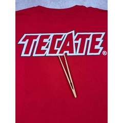 Tecate Cerveza Beer Promo T-Shirt Red Gold Foil Eagle Graphic Mens XXL Party