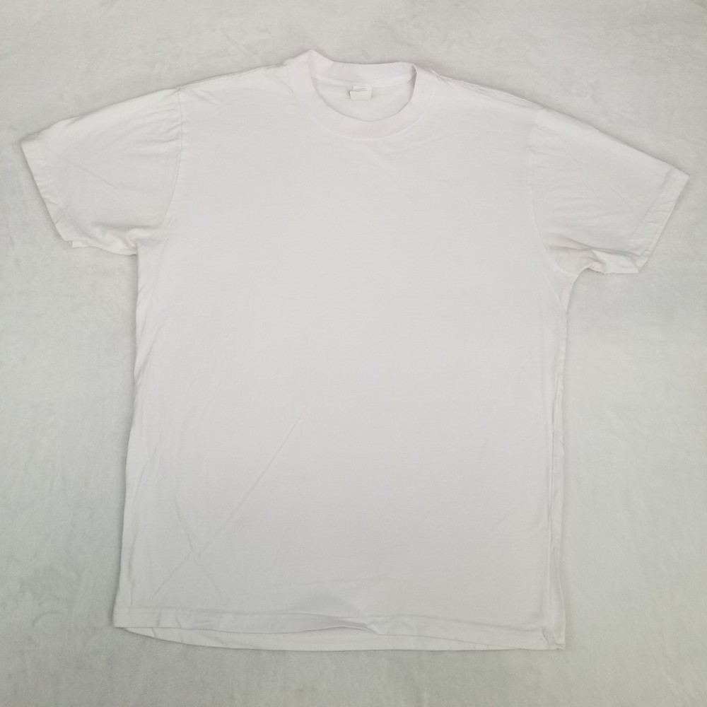 Pro Club White Basic Crew Neck Short Sleeve Light Weight T-Shirt Large Classic