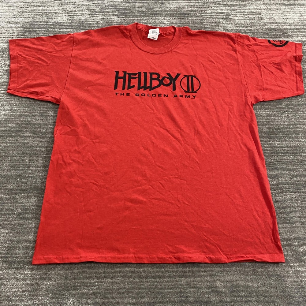 Hellboy II The Golden Army Shirt Mens XL Red Graphic Movie 2008 Promo Tee