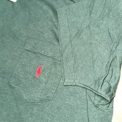 VTG Polo Ralph Lauren Single Stitch Green Throwback Pony Pocket T Shirt Mens S