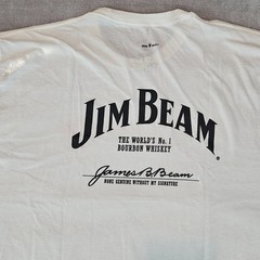 Jim Beam White T-Shirt World’s No.1 graphic tee 2 pc NWOT