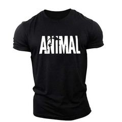 Mens Muscle Gym T-Shirts Short Sleeve Workout Athletic Bodybuilding Cotton Tee