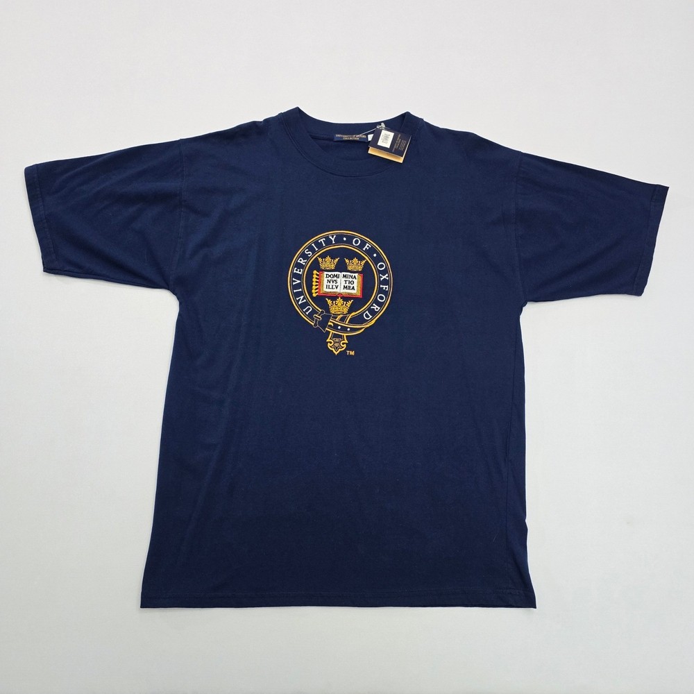 University of Oxford Collection Mens Navy Blue Crest Graphic T-Shirt New L