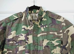 Vtg 60s Hudson Bay Outdoors Camo Shirt USA Made Herters Medium Has Been Altered