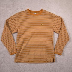 The North Face Shirt Mens Medium Orange Stripe A5 Series Long Sleeve Tee