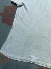 Vintage 1940s 50s blank white t shirt soft cotton distressed boxy large