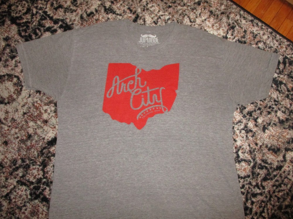 2XL ARCH CITY T SHIRT State Ohio Shape Columbus Jupmode Soft Rayon TriBlend XXL