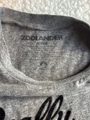 Official ZOOLANDER Movie Promo Quote T-Shirt Gray Felt Text Graphic Tee Medium