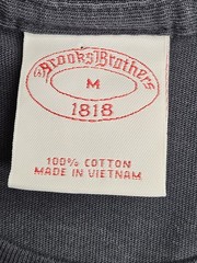 Brooks Brothers T Shirt Men Medium Blue Cotton Logo Classic Preppy Short Sleeve