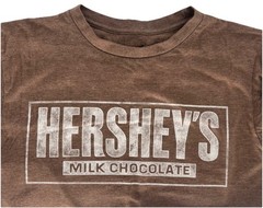 Hershey’s Chocolate Men’s M Brown T-Shirt Graphic Logo Crew Neck Trendy