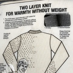 NEW 70s Hanes Winter Thermal Underwear Knit Top LS Small 34/36 USA Vintage NOS