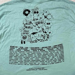 2024 Lollapalooza Chile Men’s Crop Tank – Teal. Size Medium