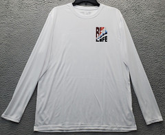 Reel Life T-Shirt Mens Large Multi JAX Beach UV Protection Long Sleeve Crew Neck