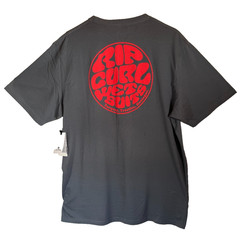 NWT Rip Curl Short Sleeve T-Shirt Gray with Red Logo Graphics (2XL)