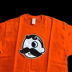 NEW National Bohemian Natty Boh Orange Cotton T-Shirt Size XL Logo Beer