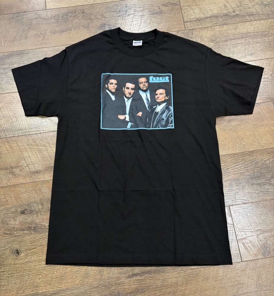 Vintage 90s FUCT Goodfellas Graphic Tee Made In USA Black & Blue Large