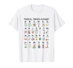 Physical Therapy Alphabet ABC of Physical Therapy PT PTA T-Shirt, Men, White,…