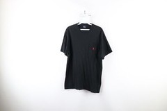 Vtg 90s Ralph Lauren Mens Small Faded Short Sleeve Pocket T-Shirt Black Cotton