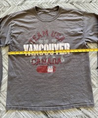 Vintage USA Team Olympics T-Shirt Mens Large Gray Vancouver 2010 Outdoor Canada