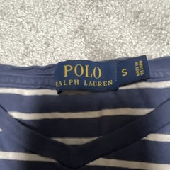 Polo Ralph Lauren Men’s Blue/White Striped Crew Neck T-Shirt, Size S