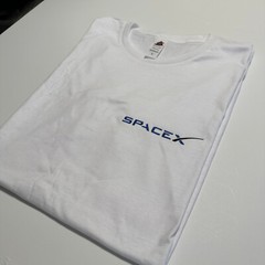 SpaceX Stitched T-Shirt NASA Elon Musk Tesla Space X Embroidery StarShip BFR