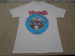 Aerosmith – “Aero Force One” – 2019 White Shirt – Sz Medium – Fruit Of The Loom