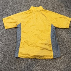 Brooks-Range Mountaineering Short Sleeve Mens M Grid Fleece 1/4 zip Shirt Yellow