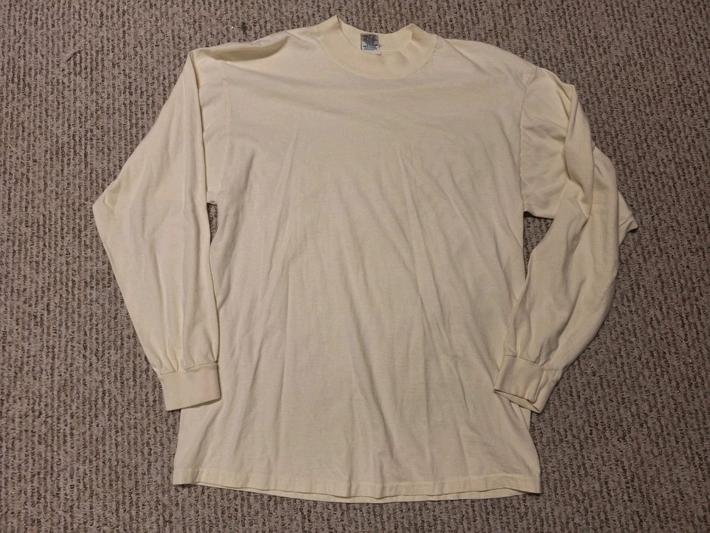VINTAGE 90s Gap Blank Minimalist Long Sleeve Mock Neck Shirt M USA
