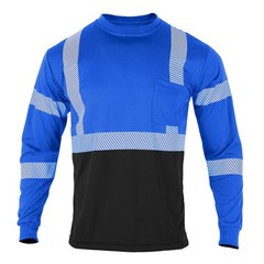 FONIRRA Safety Reflective High Visibility T Shirts for Men with Long Sleeve
