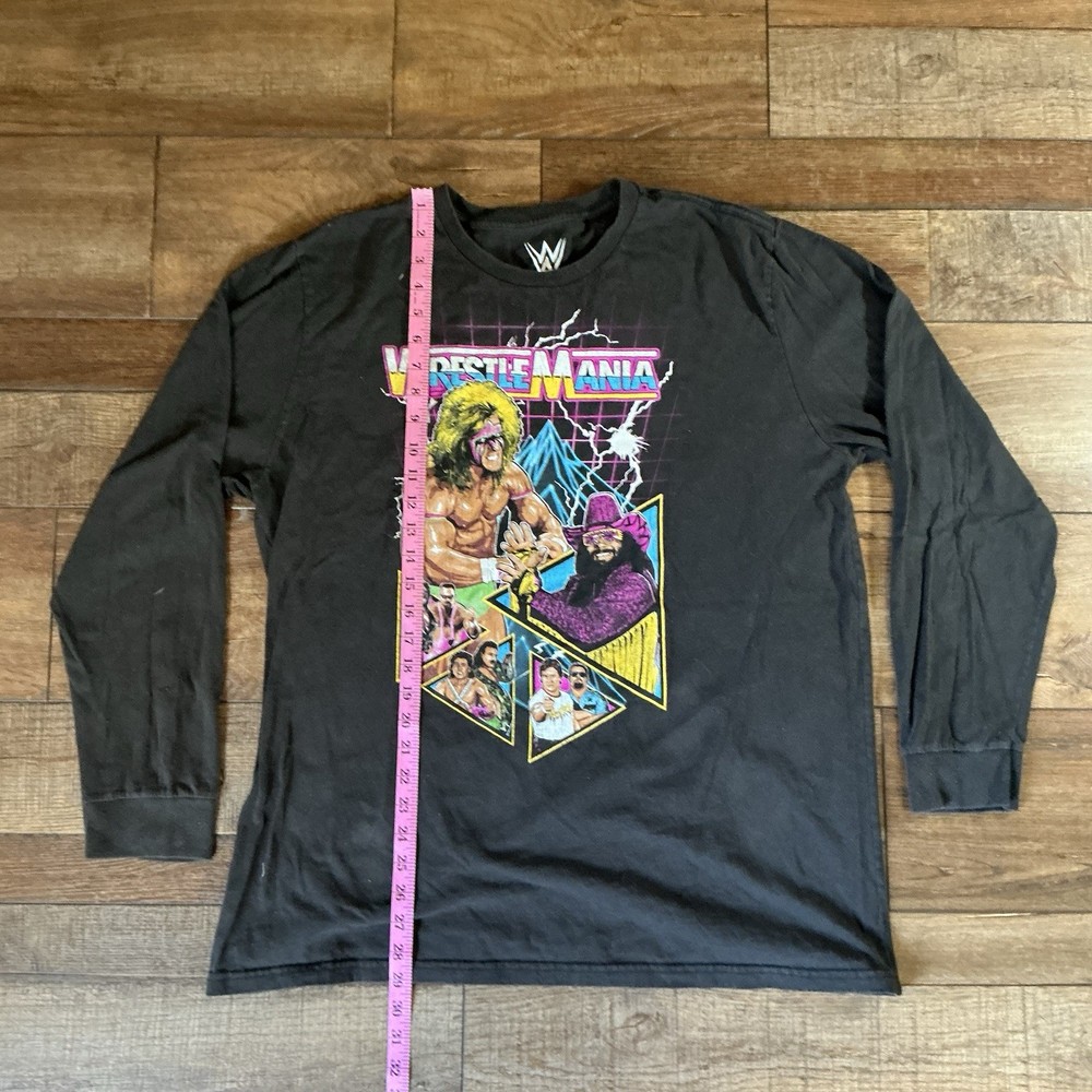 WWE WrestleMania Ultimate Warrior Macho Man Long Sleeve T-Shirt Men’s XXL #16819
