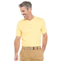 Men’s Croft & Barrow® Classic-Fit Extra Soft Easy-Care Henley Slim Fit S, XXL