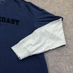 Aeropostale Shirt Mens Medium Blue East Coast 2 In 1 Long Sleeve Tee Tagless