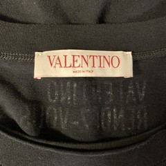 VALENTINO Size L Black Multi Color Graphic Cotton Oversized T shirt