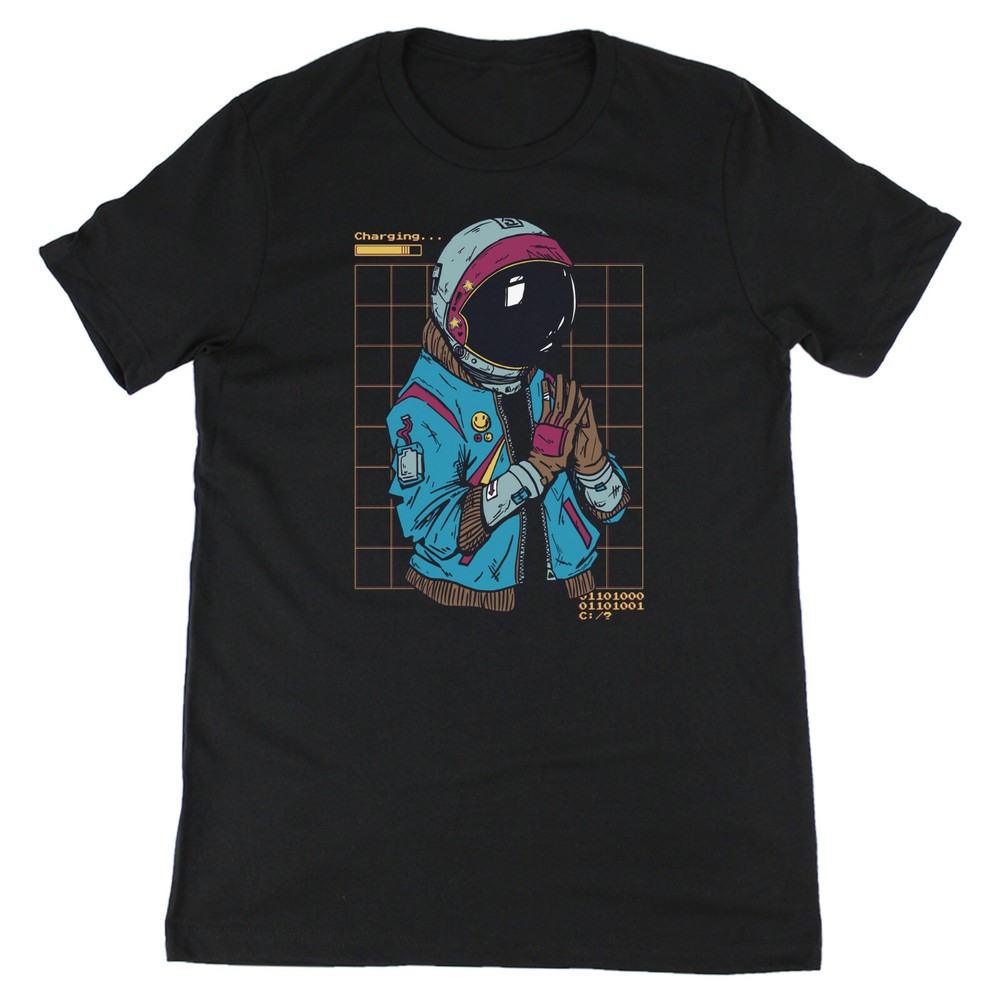Astronaut Cyberpunk Retro Style Graphic Art Novelty Tee Premium T-Shirt