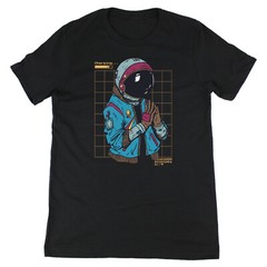 Astronaut Cyberpunk Retro Style Graphic Art Novelty Tee Premium T-Shirt