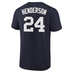 Rickey Henderson T-Shirt New York Yankees Player Name and Number Soft Jersey Tee