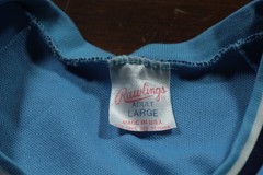 Vintage 70s 80s Bandits Baseball Softball Jersey Rawlings L Number 42 Blue