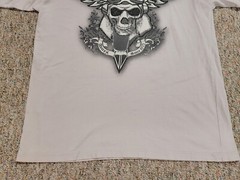 Avirex Shirt Men 3XL Off White Skull Sword Rhinestones Biker Grunge Graphic Logo