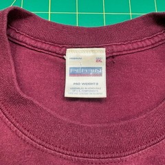Vintage Harvard Football Shirt Mens 3XL Maroon Perrin Pro Weight T-Shirt Crimson