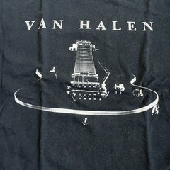 Vintage Anvil Van Halen Smoking Guitar Band Concert T-Shirt Black Size M