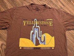 Yellowstone National Park USA United States Nature Outdoors Small Brown T Shirt