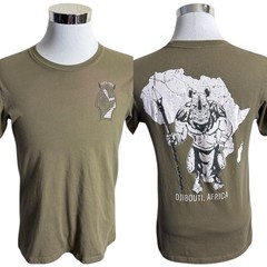 Grunt Style Military T-Shirt Men’s Size Medium M Beige Djibouti Africa