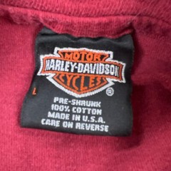 Vintage Harley Davidson Shirt Men Large Red 90s Single Stitch USA Richmond Hog