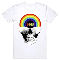 Osees Rainbow Skull Graphic Multicolor Short Sleeves Unisex T Shirt
