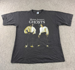 Vintage Michael Jackson Ghosts Shirt Mens Black 1997 Stephen King Music MJ S-5XL
