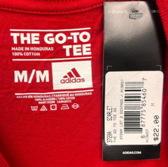 Adidas The Go-To Tee Red Cities & Plain 3 Striped Logo Graphic T-Shirt adults